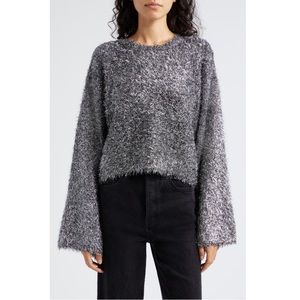 NWT💕GESTUZ Mattianigz Bell Sleeve Sweater in Gun Metal Size M